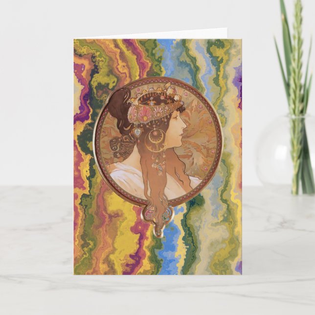 art nouveau - Alphonse Mucha Byzantine   Kort (Framsida)