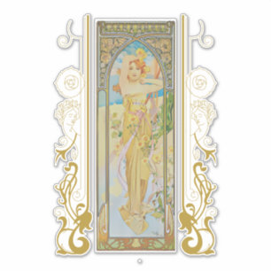 Art nouveau Alphonse Mucha - Dagens ljusstyrka Klistermärken