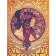 Art nouveau Alphonse Mucha Donna elegant kvinna