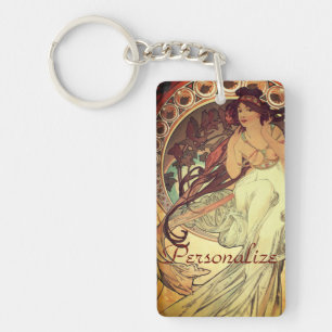 Art nouveau Alphonse Mucha elegant vintage kvinna