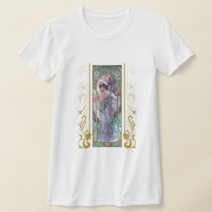 Art nouveau Alphonse Mucha Evening Contemplation T Shirt