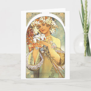 Art nouveau - Alphonse Mucha "Flower" Kort