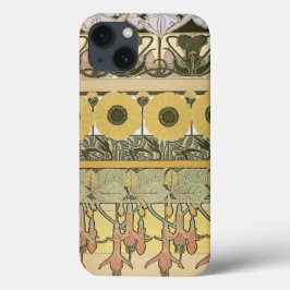 Art nouveau alphonse mucha fuschia solros flora