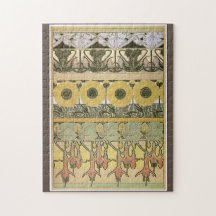 Art nouveau alphonse mucha fuschia solros flora