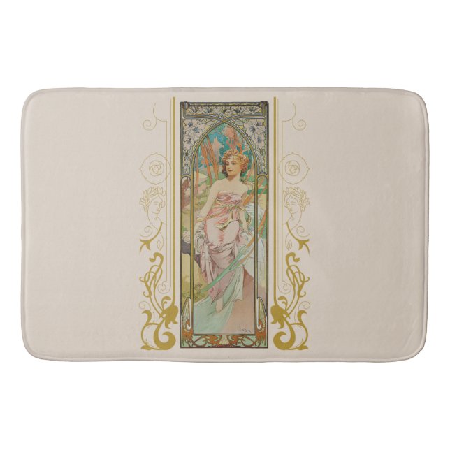 Art nouveau Alphonse Mucha - God morgon Awakening Badrumsmatta (Framsidan)