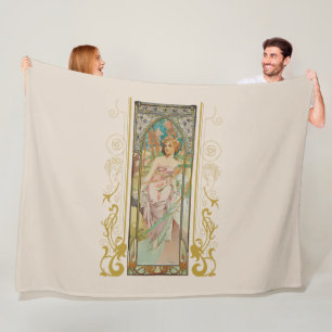 Art nouveau Alphonse Mucha - God morgon Awakening Fleecefilt