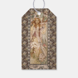 Art nouveau Alphonse Mucha Jeanne d'Arc Presentetikett