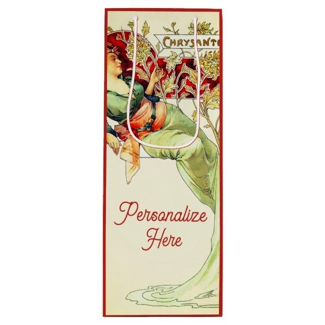 Art nouveau Alphonse Mucha Krysantemum höst  (Framsidan)