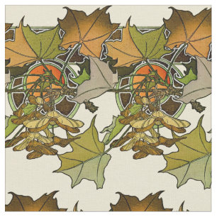 Art nouveau Alphonse Mucha Maple Löv Mönster Tyg