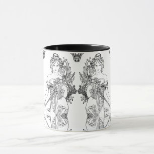 Art nouveau Alphonse Mucha mugg