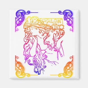 Art nouveau Alphonse Mucha (salon) Magnet