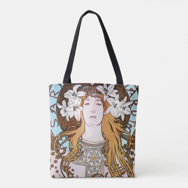 Art nouveau - Alphonse Mucha - Sarah Bernhardt Tygkasse (Baksida)