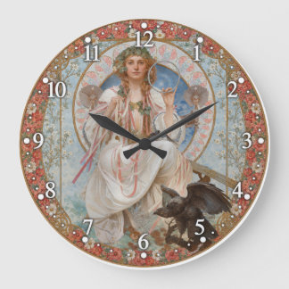 Art Nouveau - Alphonse Mucha Stor Klocka