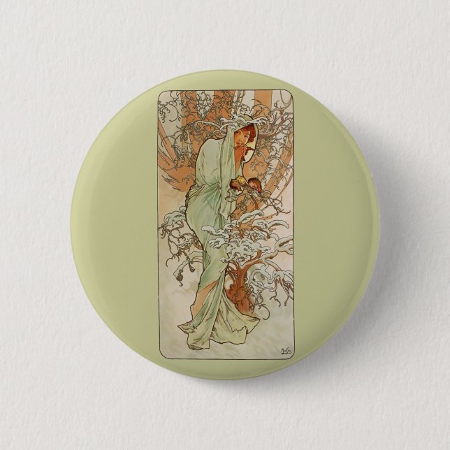 Art nouveau - Alphonse Mucha - vinter Knapp (Framsida)