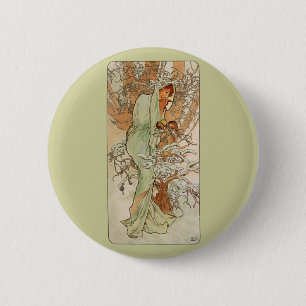 Art nouveau - Alphonse Mucha - vinter Knapp
