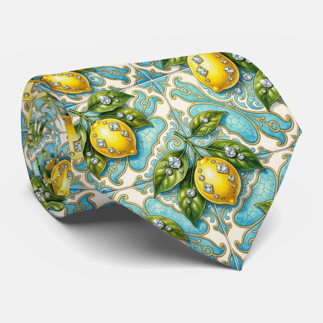 Art Nouveau Amalfi Citron Mediterranean Diamanter  Slips (Rullad)