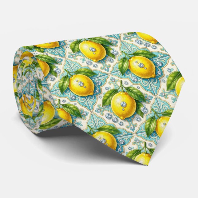 Art Nouveau Amalfi Citron Mediterranean Diamanter  Slips (Rullad)