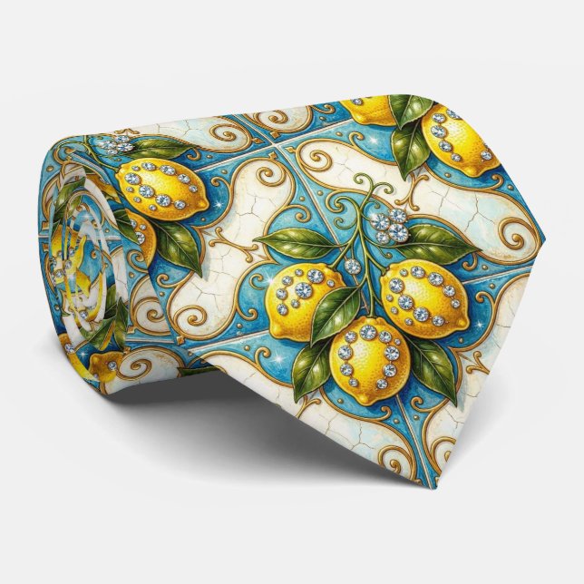 Art Nouveau Amalfi Citron Mediterranean Diamanter  Slips (Rullad)