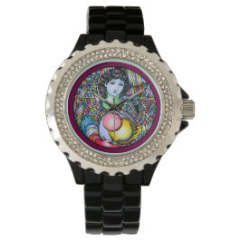 Art Nouveau Angel On Stained Glass Armbandsur