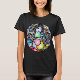 Art Nouveau Angel On Stained Glass T Shirt