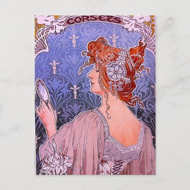 Art nouveau Annons Vykort (Framsida)