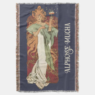 Art Nouveau-antik, Champagne av Alphonse Mucha Filt