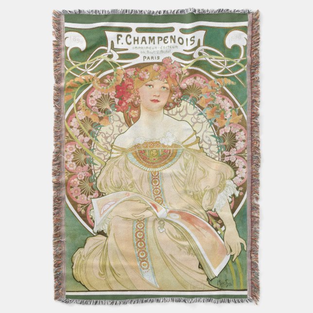 Art Nouveau-antik, Champenois av Alphonse Mucha Mysfilt (Framsidan Vertikal)