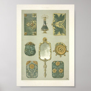 Art nouveau anton-söderdressing bord poster