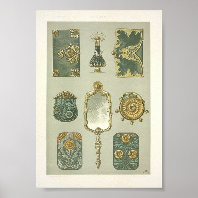 Art nouveau anton-söderdressing bord poster (Framsidan)