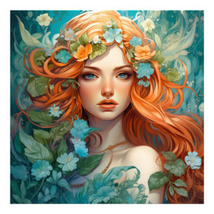 Art nouveau Aos sí Fairy Fototryck