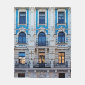 Art nouveau-arkitektur i Riga, Lettland Fleecefilt