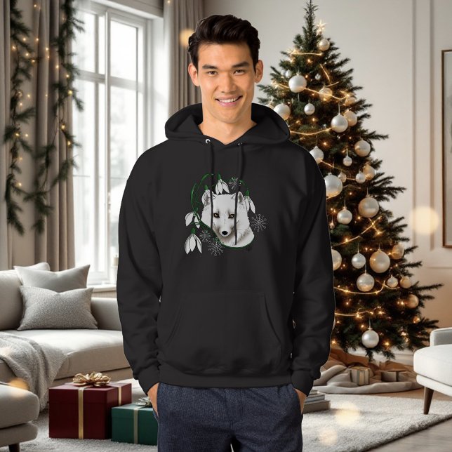 Art nouveau Arktisk viträv Hoodie (Skapare uppladdad)