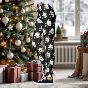Art nouveau Arktisk viträv Leggings