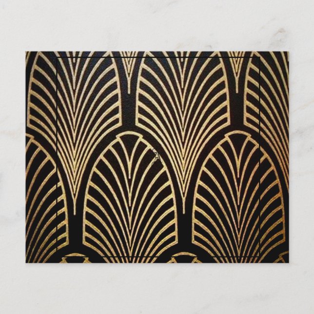 Art nouveau, art deco, fläkt mönster, brons, guld, (Framsida)