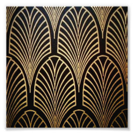 Art nouveau, art deco, fläkt mönster, brons, guld, fototryck