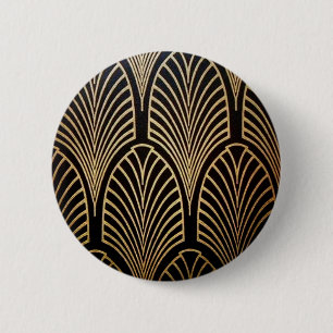 Art nouveau, art deco, fläkt mönster, brons, guld, knapp