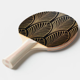 Art nouveau, art deco, fläkt mönster, brons, guld, pingisracket