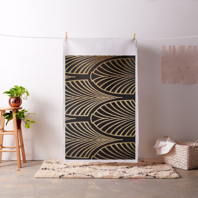 Art nouveau, art deco, fläkt mönster, brons, guld, tyg (In Situ)
