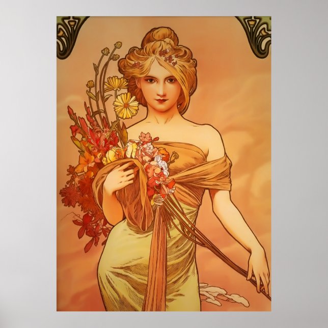 Art nouveau av Alphonse Mucha Poster (Framsidan)