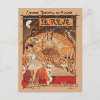 Art nouveau Ballet Steinlen Reve Japansk dansare Vykort