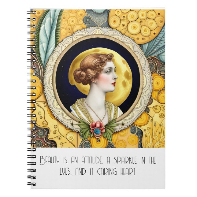 Art nouveau Beauty Anteckningsbok (Framsidan)
