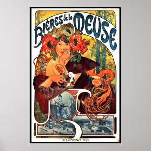Art nouveau Beer AG 1897 Poster