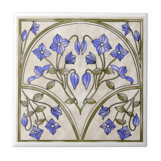 Art nouveau belägger med tegel kakelplatta