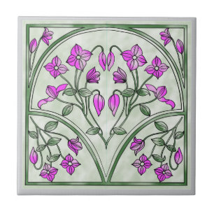 Art nouveau belägger med tegel kakelplatta