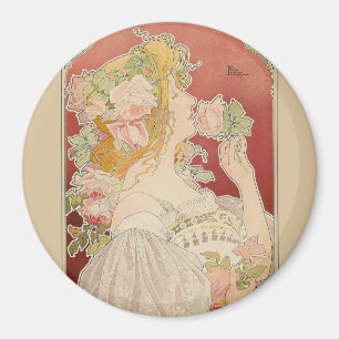 Art Nouveau Belle Époque Dam Rosor Livemont Magnet