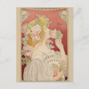 Art Nouveau Belle Époque Dam Rosor Livemont Vykort