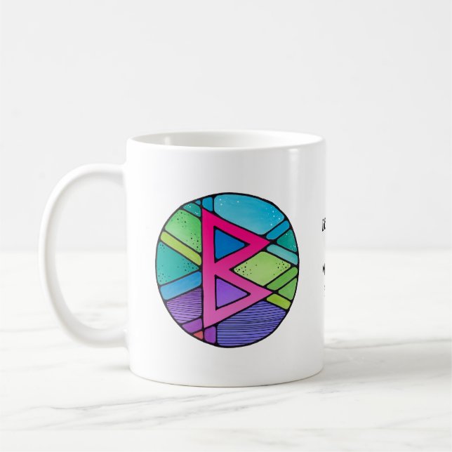 Art Nouveau Berkano Run-mugg – MODER JORD! Kaffemugg (Vänster)