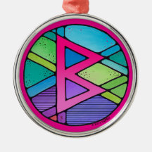 Art nouveau Berkano Rune of Mor Earth