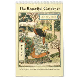 Art nouveau BeSnyer Gardener efter Grasset Calenda Kalender