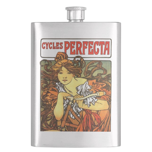 Art nouveau Bicycle Mucha Art Fickplunta (Framsidan)
